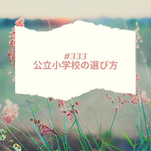 #333 99%の人が行く公立小学校の選び方