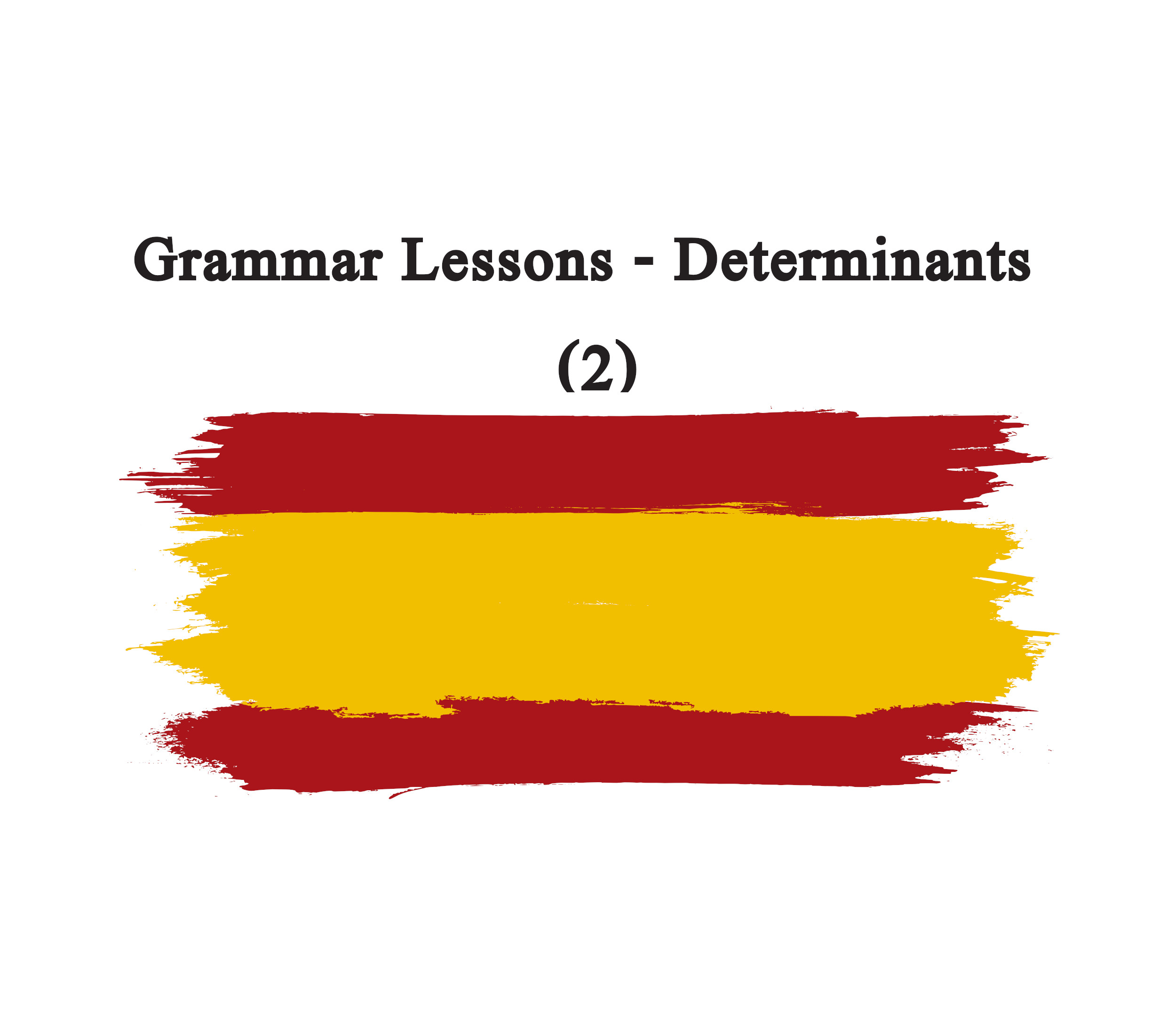 Grammar Lessons - Determinantes 2