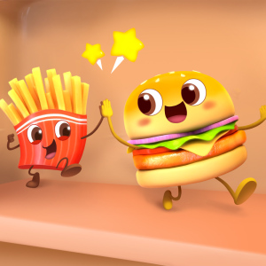 La Hamburguesa y Las Patatas Fritas