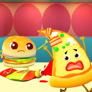 ハンバーカーVSピザ