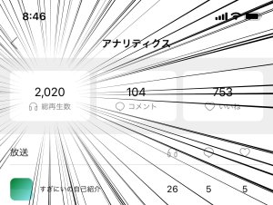 206.【himalayaなのに】スタエフの総再生数2000回突破報告!